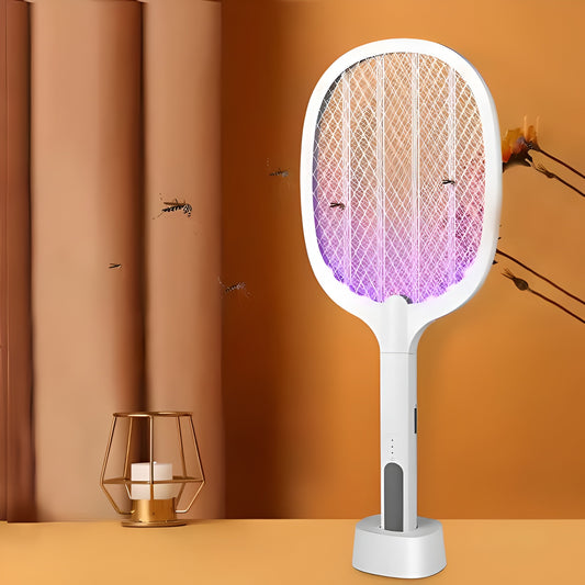 GrabKart 2-in-1 Automatic UV+Manual Mosquito Killer Racket & Lamp | 5-Minute Kill Guarantee