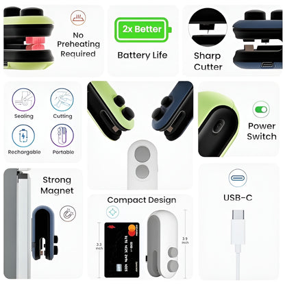 FreshLock™-Portable Mini Sealer | No Preheating Needed | Airtight Seal