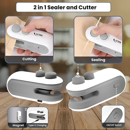 FreshLock™-Portable Mini Sealer | No Preheating Needed | Airtight Seal