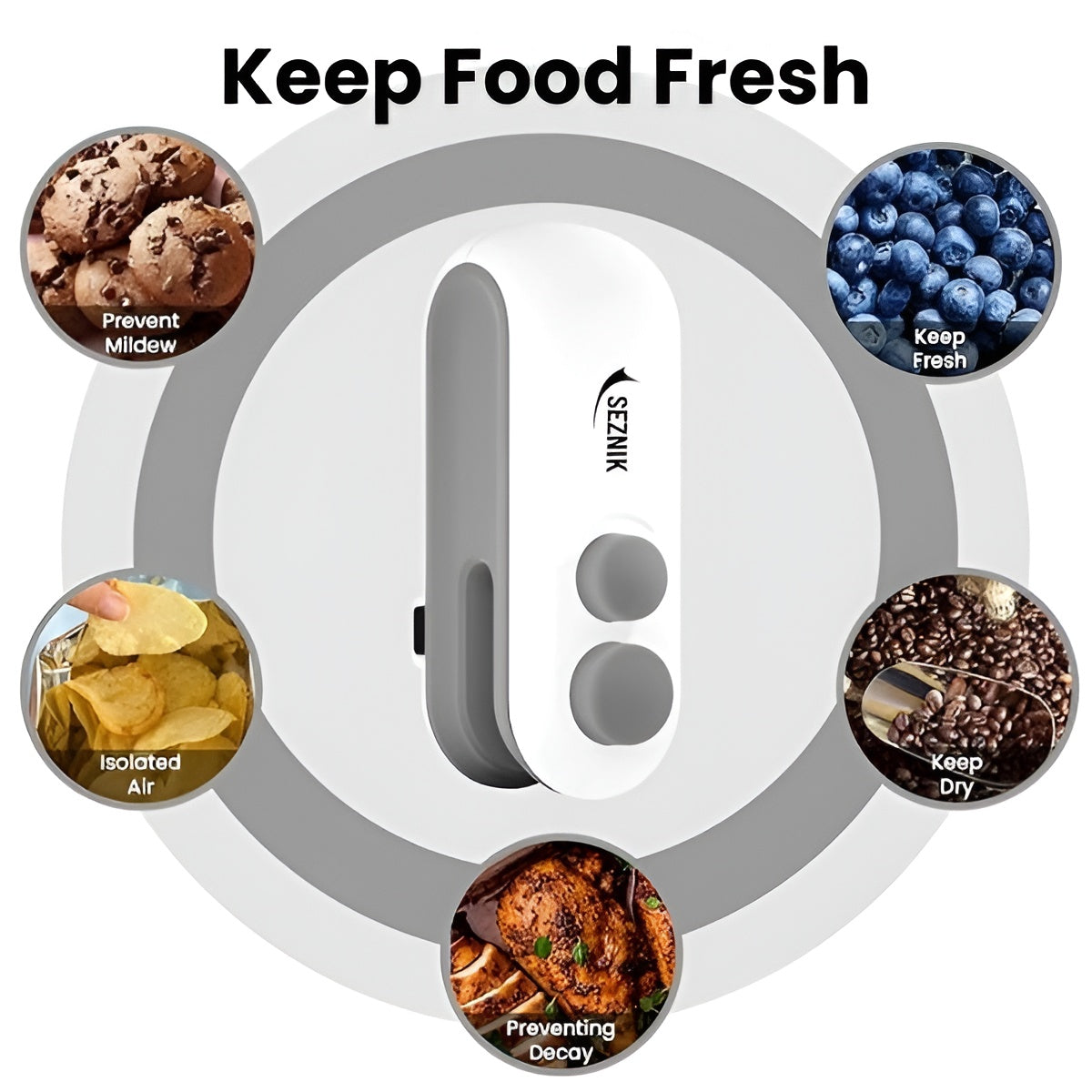 FreshLock™-Portable Mini Sealer | No Preheating Needed | Airtight Seal